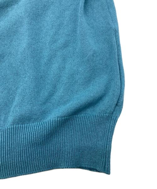 Atelier BERUN（アトリエベルン）Atelier BERUN (アトリエベルン) コットンニットポロシャツ ブルー サイズ:Mの古着・服飾アイテム