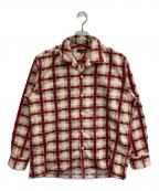 MOJITOモヒート）の古着「オープンカラーチェックシャツ」｜レッド