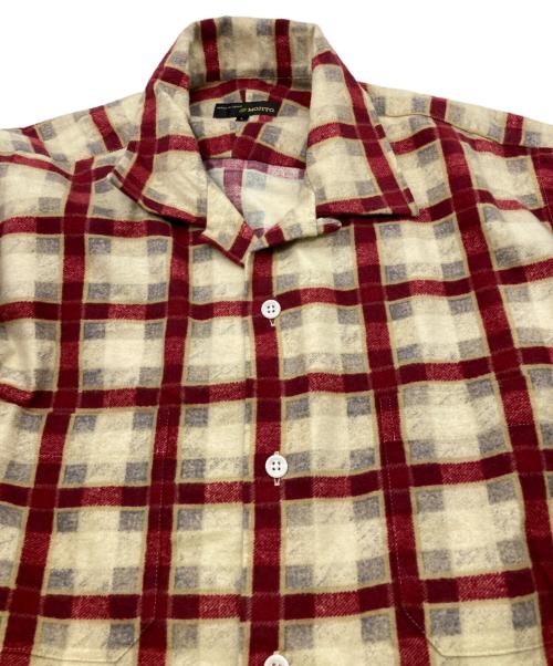 MOJITO（モヒート）MOJITO (モヒート) オープンカラーチェックシャツ レッド サイズ:Lの古着・服飾アイテム
