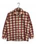 MOJITO（モヒート）の古着「オープンカラーチェックシャツ」｜レッド