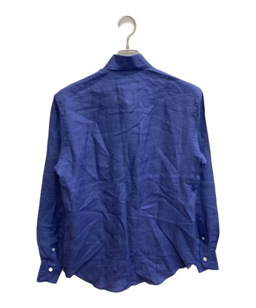 GALLIPOLI（ガリポリ）GALLIPOLI (ガリポリ) ruego ピュアリネンシャツ インディゴ サイズ:48の古着・服飾アイテム