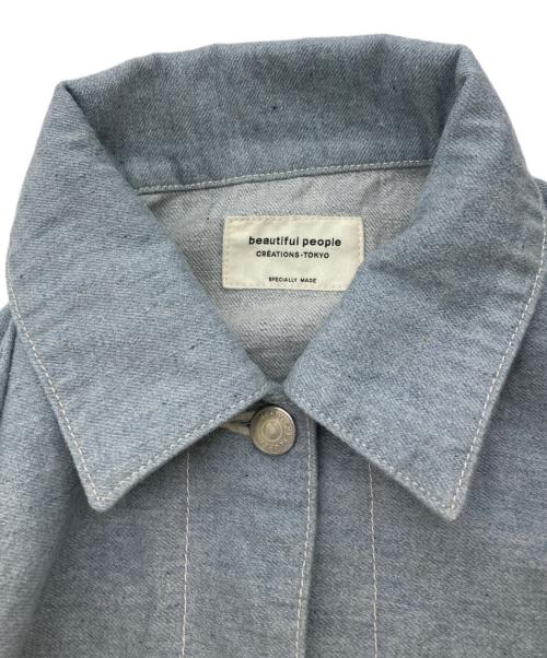 beautiful people（ビューティフルピープル）beautiful people (ビューティフルピープル) double-end recycling denim blouson インディゴ サイズ:38の古着・服飾アイテム
