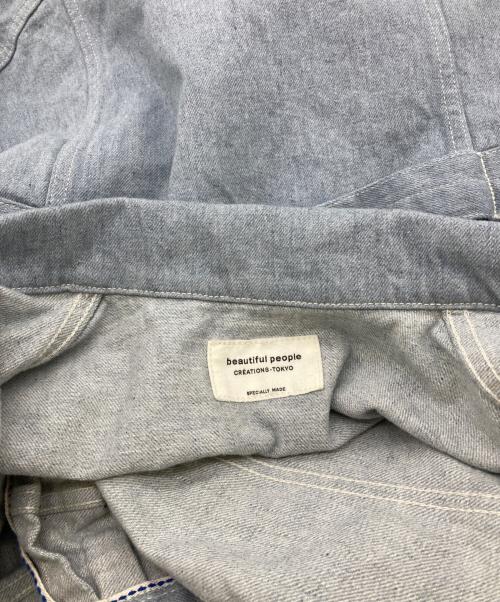 beautiful people（ビューティフルピープル）beautiful people (ビューティフルピープル) double-end recycling denim blouson インディゴ サイズ:38の古着・服飾アイテム