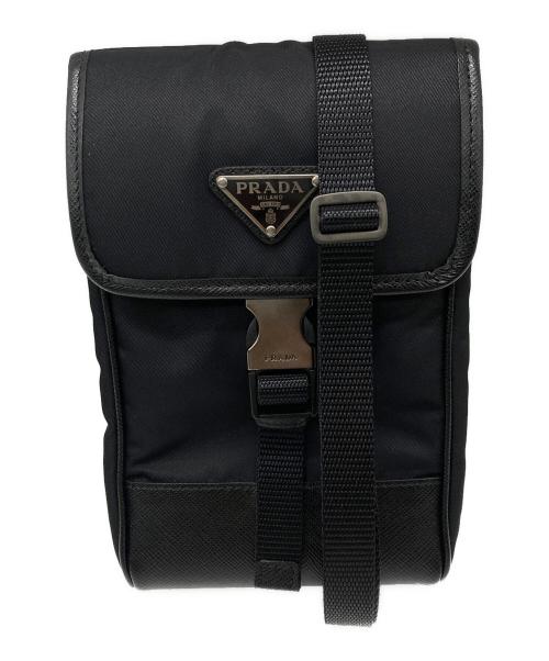 PRADA（プラダ）PRADA (プラダ) P.TA I-PHONE スマートフォンバッグ ブラックの古着・服飾アイテム