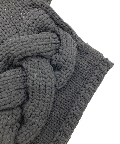 COMME des GARCONS HOMME PLUS（コムデギャルソンオムプリュス）COMME des GARCONS HOMME PLUS (コムデギャルソンオムプリュス) Cable Knit Cardigan【AD2023】 ブラック サイズ:Sの古着・服飾アイテム