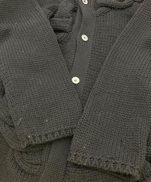 COMME des GARCONS HOMME PLUS（コムデギャルソンオムプリュス）COMME des GARCONS HOMME PLUS (コムデギャルソンオムプリュス) Cable Knit Cardigan【AD2023】 ブラック サイズ:Sの古着・服飾アイテム