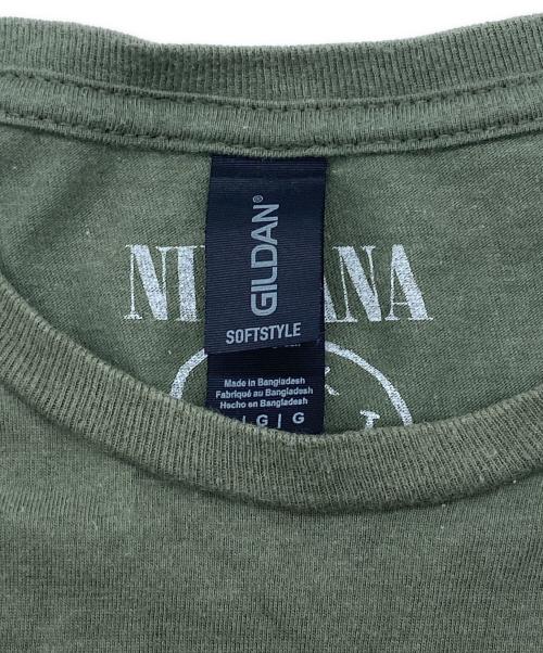 GILDAN（ギルダン）GILDAN (ギルダン) NIRVANA (ニルヴァーナ) ”NIRVANA” GILDAN バンドTシャツ グリーン サイズ:Lの古着・服飾アイテム