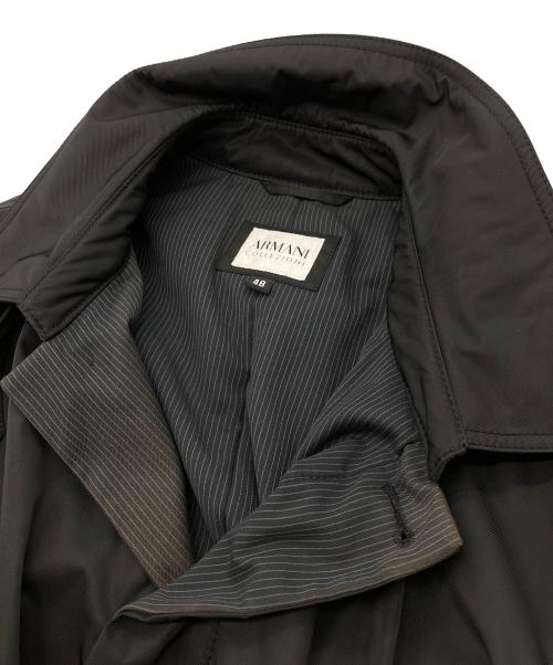 ARMANI COLLEZIONI（アルマーニ コレツィオーニ）ARMANI COLLEZIONI (アルマーニ コレツィオーニ) ステンカラーコート ブラック サイズ:Sの古着・服飾アイテム