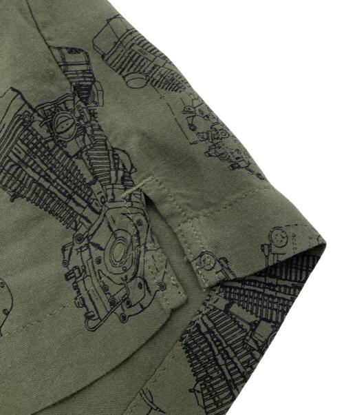 HARLEY-DAVIDSON（ハーレーダビッドソン）HARLEY-DAVIDSON (ハーレーダビッドソン) オープンカラーシャツ グリーン サイズ:S 未使用品の古着・服飾アイテム