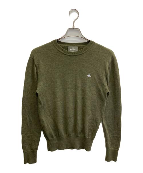Vivienne Westwood man（ヴィヴィアン ウェストウッド マン）Vivienne Westwood man (ヴィヴィアン ウェストウッド マン) オーブ刺繍ニット グリーン サイズ:44の古着・服飾アイテム