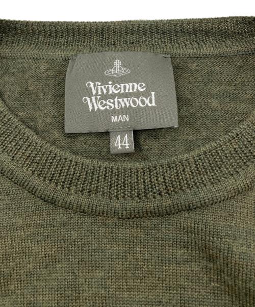 Vivienne Westwood man（ヴィヴィアン ウェストウッド マン）Vivienne Westwood man (ヴィヴィアン ウェストウッド マン) オーブ刺繍ニット グリーン サイズ:44の古着・服飾アイテム