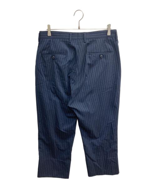 nonnative（ノンネイティブ）nonnative (ノンネイティブ) ストライプワイドスラックス ネイビー サイズ:3の古着・服飾アイテム