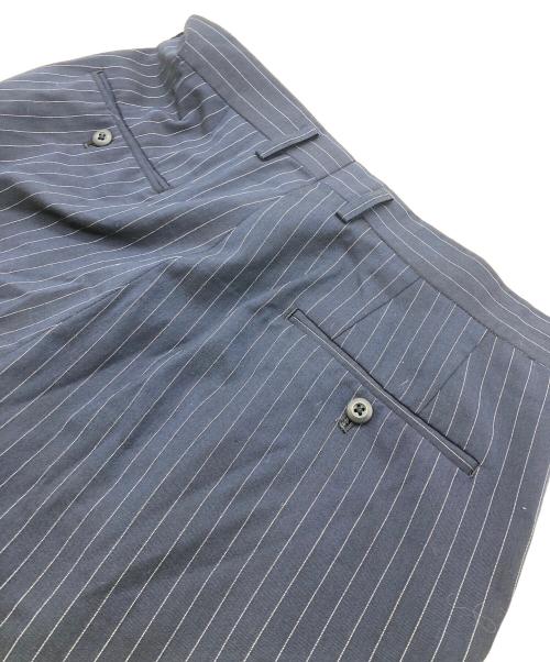 nonnative（ノンネイティブ）nonnative (ノンネイティブ) ストライプワイドスラックス ネイビー サイズ:3の古着・服飾アイテム