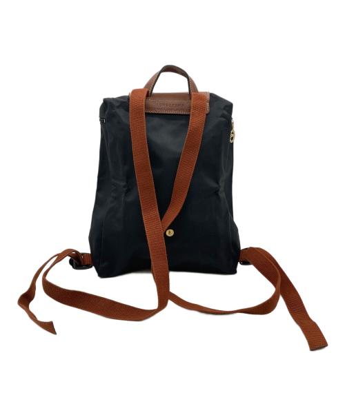 LONGCHAMP（ロンシャン）LONGCHAMP (ロンシャン) リュック ブラック×ブラウンの古着・服飾アイテム