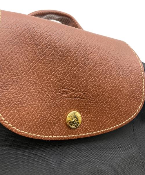 LONGCHAMP（ロンシャン）LONGCHAMP (ロンシャン) リュック ブラック×ブラウンの古着・服飾アイテム