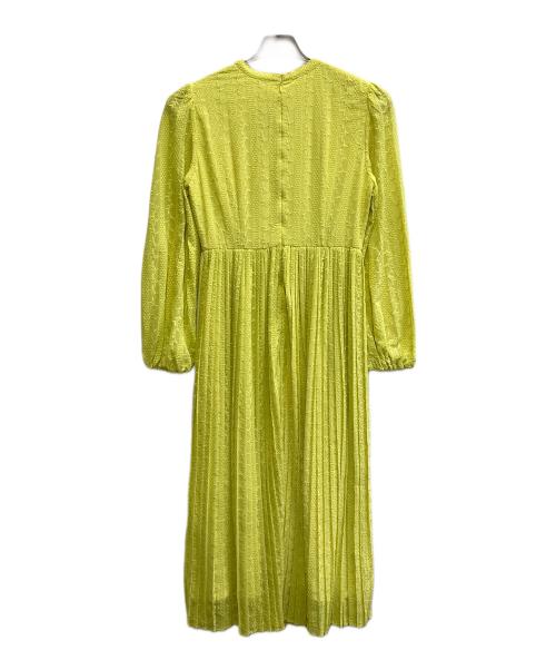 CELFORD（セルフォード）CELFORD (セルフォード) ボウタイプリーツワンピース イエロー サイズ:Mの古着・服飾アイテム