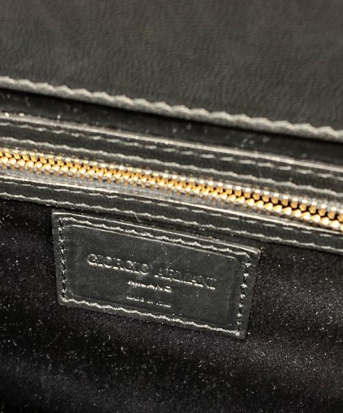 GIORGIO ARMANI（ジョルジョアルマーニ）GIORGIO ARMANI (ジョルジョアルマーニ) ハンドバッグ ブラックの古着・服飾アイテム