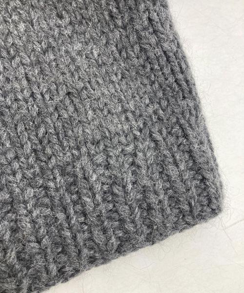 Lisette Tricote A La Main（リゼッタ）Lisette Tricote A La Main (リゼッタ) ウールニットノーカラーコート グレー サイズ:表記無しの古着・服飾アイテム