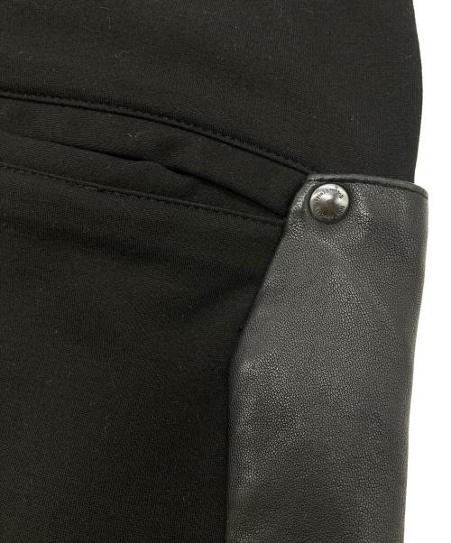 1piu1uguale3（ウノピュウノウグァーレトレ）1piu1uguale3 (ウノピュウノウグァーレトレ) ラムレザードッキングパンツ ブラック サイズ:Mの古着・服飾アイテム