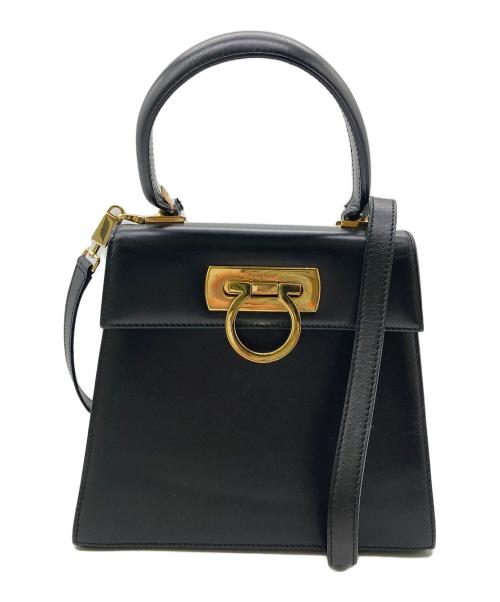 Salvatore Ferragamo（サルヴァトーレ フェラガモ）Salvatore Ferragamo (サルヴァトーレ フェラガモ) ガンチーニショルダーバッグ ブラックの古着・服飾アイテム