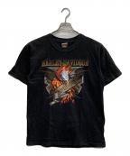 HARLEY-DAVIDSONハーレーダビッドソン）の古着「イーグルプリントTシャツ」｜ブラック