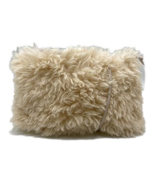 THE PAUSE（ザポーズ）THE PAUSE (ザポーズ) Whim Gazette (ウィムガゼット) エコファー2WAYショルダーバッグ ホワイトの古着・服飾アイテム