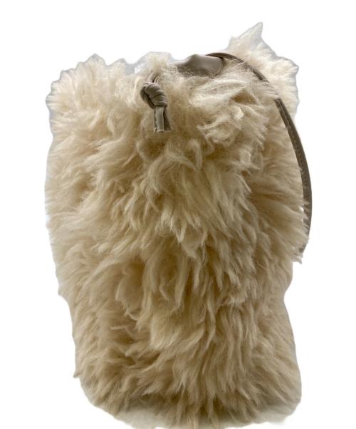 THE PAUSE（ザポーズ）THE PAUSE (ザポーズ) Whim Gazette (ウィムガゼット) エコファー2WAYショルダーバッグ ホワイトの古着・服飾アイテム