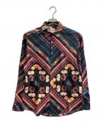PAUL SMITHポールスミス）の古着「“VINTAGE SCARF” PRINT SHIRTS」｜パープル