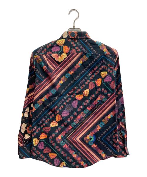PAUL SMITH（ポールスミス）Paul Smith (ポールスミス) “VINTAGE SCARF” PRINT SHIRTS パープル サイズ:Mの古着・服飾アイテム