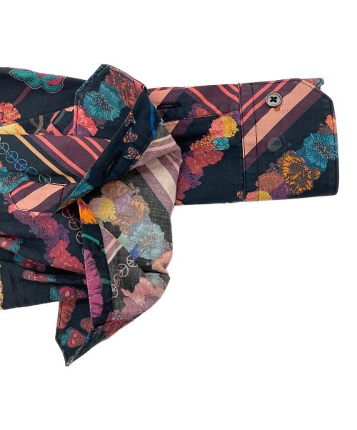 PAUL SMITH（ポールスミス）Paul Smith (ポールスミス) “VINTAGE SCARF” PRINT SHIRTS パープル サイズ:Mの古着・服飾アイテム