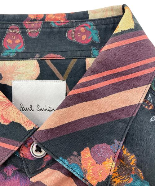 PAUL SMITH（ポールスミス）Paul Smith (ポールスミス) “VINTAGE SCARF” PRINT SHIRTS パープル サイズ:Mの古着・服飾アイテム