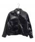 Lui's（ルイス）の古着「グランジシンセティックレザーZIPブルゾン」｜ブラック