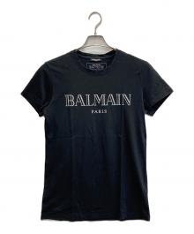 BALMAIN（バルマン）の古着「メタリックロゴTシャツ」｜ブラック