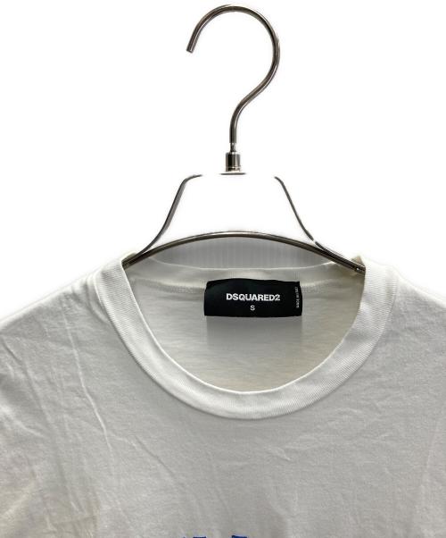 DSQUARED2（ディースクエアード）DSQUARED2 (ディースクエアード) プリントTシャツ ホワイト サイズ:Sの古着・服飾アイテム