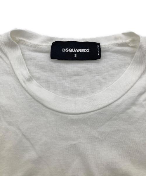 DSQUARED2（ディースクエアード）DSQUARED2 (ディースクエアード) プリントTシャツ ホワイト サイズ:Sの古着・服飾アイテム