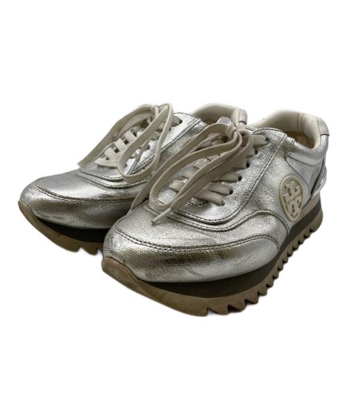 TORY BURCH（トリーバーチ）TORY BURCH (トリーバーチ) ロゴスニーカー シルバー サイズ:5.5Mの古着・服飾アイテム
