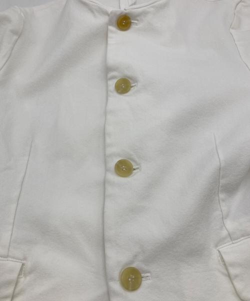 tricot COMME des GARCONS（トリココムデギャルソン）tricot COMME des GARCONS (トリココムデギャルソン) ノーカラーボタンジャケット【AD2008】 ホワイト サイズ:Sの古着・服飾アイテム