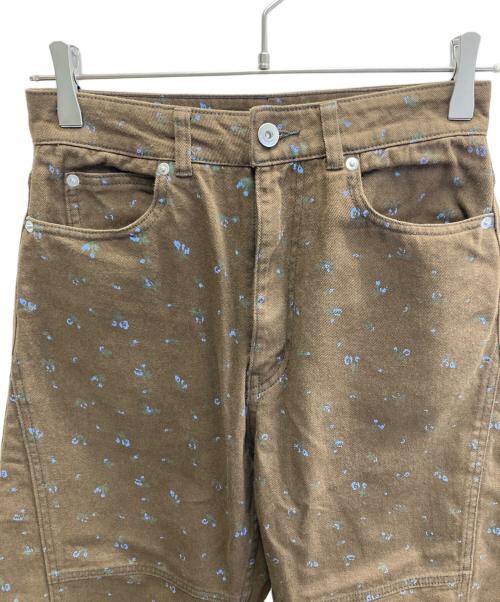 MAISON SPECIAL（メゾンスペシャル）MAISON SPECIAL (メゾンスペシャル) Small Floral Pattern Curve Silhouette Pants ブラウン サイズ:38の古着・服飾アイテム