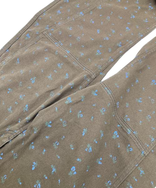 MAISON SPECIAL（メゾンスペシャル）MAISON SPECIAL (メゾンスペシャル) Small Floral Pattern Curve Silhouette Pants ブラウン サイズ:38の古着・服飾アイテム