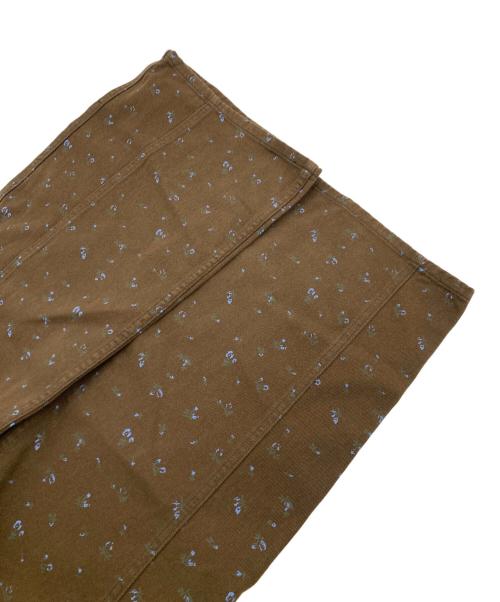 MAISON SPECIAL（メゾンスペシャル）MAISON SPECIAL (メゾンスペシャル) Small Floral Pattern Curve Silhouette Pants ブラウン サイズ:38の古着・服飾アイテム