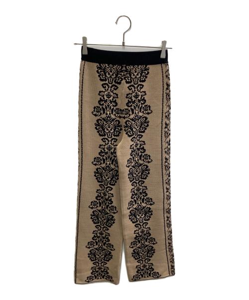 Ameri（アメリ）AMERI (アメリ) MEDI VINTAGE FLOWER KNIT PANTS ベージュ サイズ:Mの古着・服飾アイテム