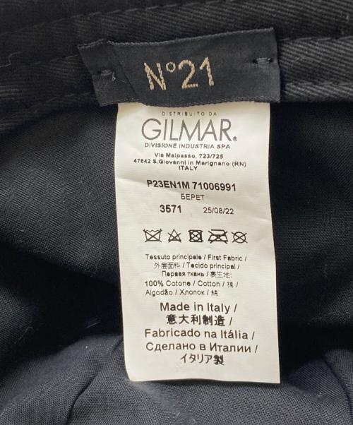 N°21 GILMAR（ヌメロヴェントゥーノ）N°21 GILMAR (ヌメロヴェントゥーノ) キャップ ブラックの古着・服飾アイテム