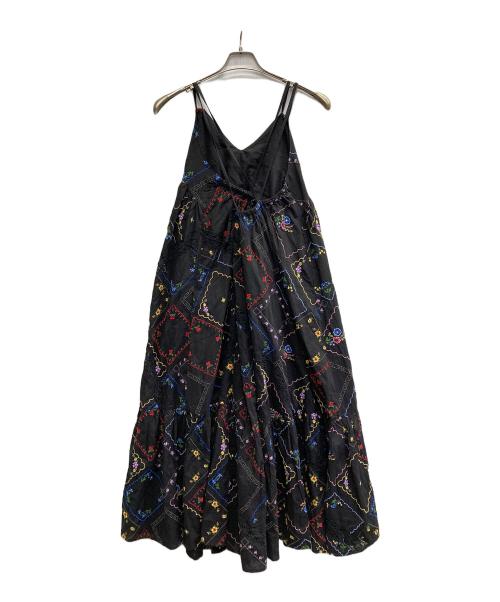 freada（フリーダ）Freada (フリーダ) フラワーハンカチキャミドレス ブラック サイズ:FREEの古着・服飾アイテム