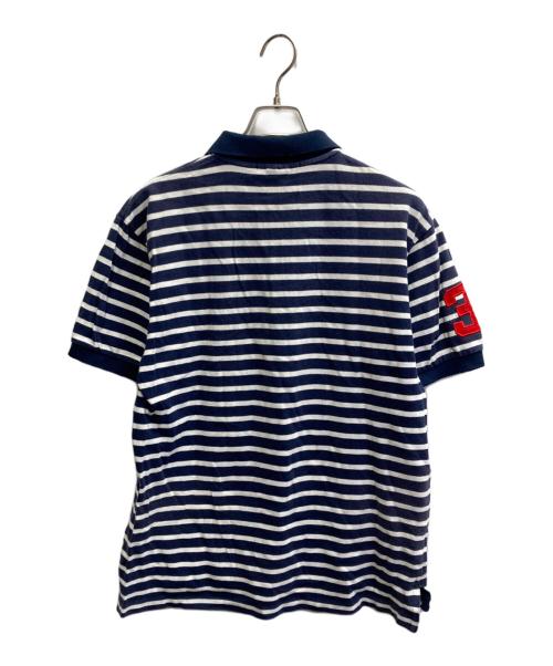POLO RALPH LAUREN（ポロ・ラルフローレン）POLO RALPH LAUREN (ポロ・ラルフローレン) BIG PONY ポロシャツ ネイビー×ホワイト サイズ:XLの古着・服飾アイテム