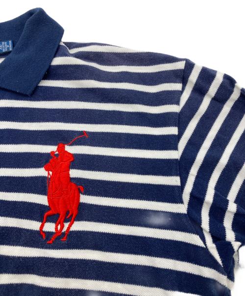 POLO RALPH LAUREN（ポロ・ラルフローレン）POLO RALPH LAUREN (ポロ・ラルフローレン) BIG PONY ポロシャツ ネイビー×ホワイト サイズ:XLの古着・服飾アイテム