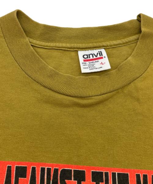 anvil（アンヴィル）anvil (アンヴィル) 90s Rage Against the Machine UNITED NATIONS REPORT 1980 グリーン サイズ:Lの古着・服飾アイテム