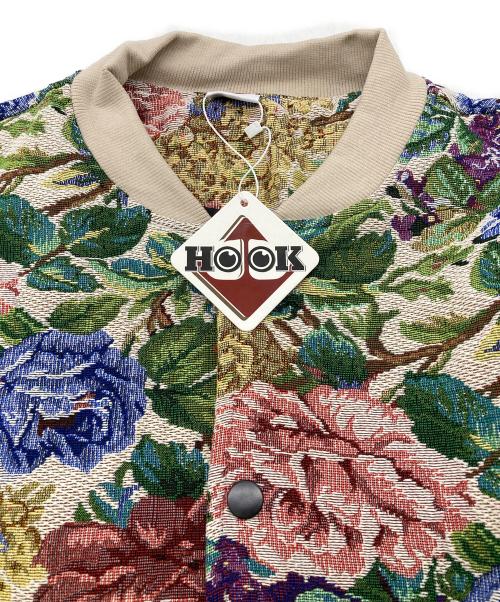 HOOK（フック）HOOK (フック) ゴブランブルゾンジャケット グリーン×レッド サイズ:XL 未使用品の古着・服飾アイテム