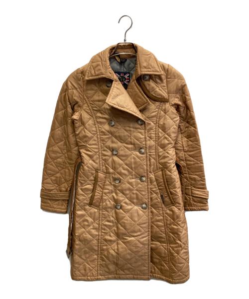 LAVENHAM（ラベンハム）LAVENHAM (ラベンハム) キルティングトレンチコート ブラウン サイズ:36の古着・服飾アイテム