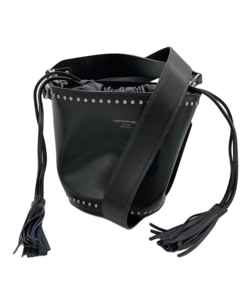CHRISTIAN VILLA（クリスチャンヴィラ）CHRISTIAN VILLA (クリスチャンヴィラ) バケツ型ショルダーバッグ ブラックの古着・服飾アイテム