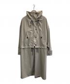 Lallia Muラリア ムー）の古着「スタンドカラーコート」｜ベージュ